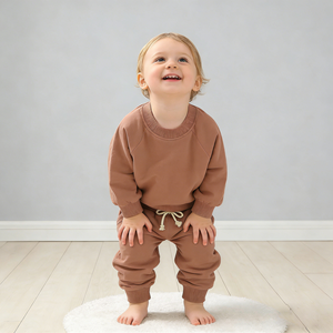 Atacado Baixo MOQ Algodão Orgânico Spandex Moletom Francês Roupas para Bebê Top Camiseta - Product Image 2