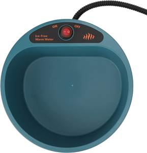Tigela de água termoestática para animais, tigela de água aquecida para cães com interruptor, tigela de animal de estimação externo - Product Image 1
