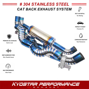 Échappement en titane KYOSTAR Catback avec downpipe pour <span class=keywords><strong>Porsche</strong></span> <span class=keywords><strong>911</strong></span> 992 <span class=keywords><strong>Carrera</strong></span> 4/S Targa 4/4S 3.0T 2019+ - Product Image 1