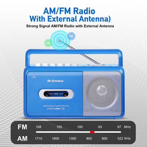 เครื่องบันทึกเสียงแบบพกพาสไตล์เรโทร พร้อมวิทยุ AM/FM รองรับการเล่นผ่าน USB/TF และระบบ Reverse อัตโนมัติ - Product Image 5