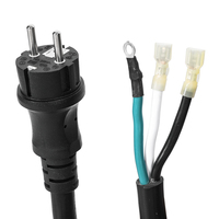 Hochwertiges VDE-Zertifiziertes Wasserdichtes AC 2-Pin Netzkabel EU-Stecker Anpassbare Länge für Elektrogrill Computer Haushalt