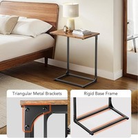 Table d'appoint convertible en forme de C de taille personnalisable, table basse multifonctionnelle, table d'appoint à montage simple pour salon et chevet