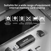 Lecteur de carte Lexar 2 en 1 USB 3.2 USB-A de transmission haute vitesse Interface Type-C Lecteur de carte mémoire SD LRW310U