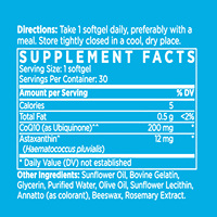 Compre en Paquetes Grandes Cápsulas Blandas de Astaxantina y CoQ10 de Alta Calidad con Aceite de Girasol que Favorecen la Circulación Saludable y la Salud Cognitiva