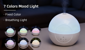 Mini Siêu Âm Hương Thơm Độ Ẩm Không Khí Mát Mẻ Sương Nhỏ Tiếng Ồn Trắng Độ Ẩm Cho Nhà Phòng Bé Phòng Ngủ Với Ánh Sáng Đầy Màu Sắc - Product Image 3