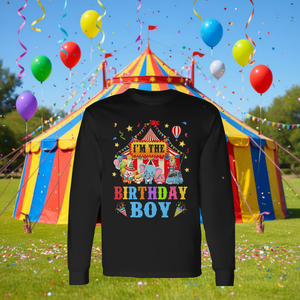 Camiseta de manga larga I'm The Birthday Boy Circus Carnival para fiesta de primer cumpleaños - Product Image 3