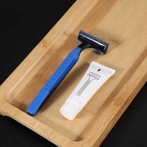 Maquinilla de afeitar ambiental con mango de goma azul de uso único para <span class=keywords><strong>hotel</strong></span> PARA USO HOTELERO - Product Image 5