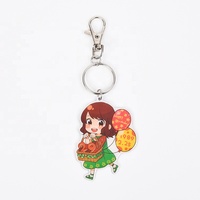 Llavero de metal esmaltado con forma de tapa de botella, chapado en latón, ecológico, personalizado, con diseño de dibujos animados/anime, bonito, para niñas y mujeres, ideal como souvenir.