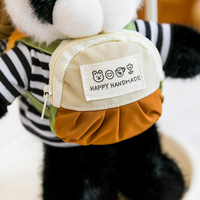 Penjualan Langsung Pabrik Boneka Beruang Bertema Sekolah Dengan Topi, Boneka Hewan Isi Dakron untuk Hadiah Ulang Tahun Anak, Dekorasi Ransel Grosir