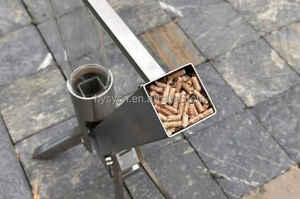 Calentador de Patio de Pellets de Estilo Moderno, Estufa Rocket de Pellets de Madera de Metal Negro de Alta Calidad - Product Image 4