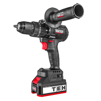 Perceuse-visseuse à percussion sans fil TEH 2 vitesses 20V 80Nm couple maximal 3/8 pouce, moteur sans balais, batterie adaptative 2.0Ah/4.0Ah