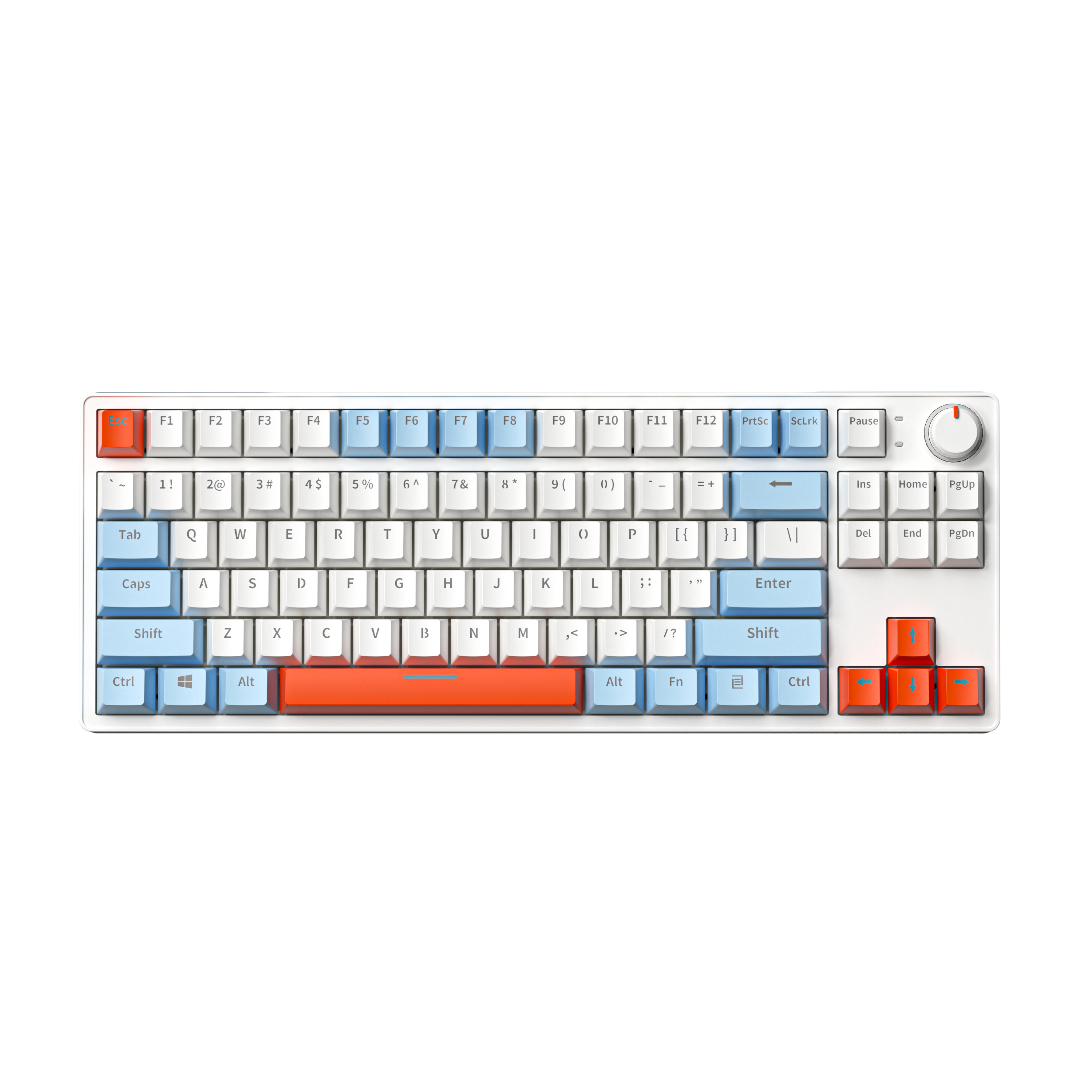 Salmon-White Orange Blue