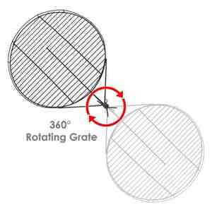 Parrilla Redonda Resistente para Fogatas con Altura Ajustable y <span class=keywords><strong>Estaca</strong></span> para el Suelo, para Acampar al Aire Libre, Cocinar y Asar a la Parrilla - Product Image 6