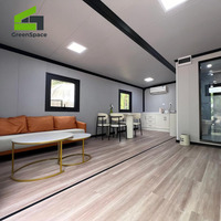 Maison conteneur de luxe prête à l'emploi 40 pieds 20 pieds, villa préfabriquée mobile extensible 4 chambres, maison portable en acier pour usage bureautique