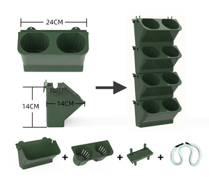 <span class=keywords><strong>Pot</strong></span> de <span class=keywords><strong>fleur</strong></span> de jardin vertical suspendu au mur en plastique intérieur/extérieur à arrosage automatique pour usage domestique - Product Image 2
