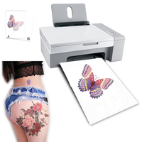 Papier de transfert pour tatouage à jet d'encre DIY, motif sexy indien, imperméable, blanc, pour visage et corps, autocollant artistique à l'eau