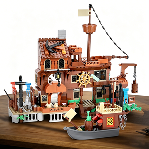 Ensemble <span class=keywords><strong>de</strong></span> blocs <span class=keywords><strong>de</strong></span> construction Centre d'approvisionnement <span class=keywords><strong>de</strong></span> quai, modèle <span class=keywords><strong>de</strong></span> quai en briques, jouet éducatif pour enfants, vente chaude - Product Image 1