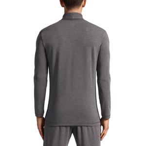 T-shirts pour hommes de luxe, coupe ajustée décontractée, en gros, vierges, respirants, tricotés, 180 grammes, manches longues, motif uni, anti-froissement, séchage rapide - Product Image 6