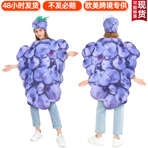Disfraz de Esponja de Uva para Adultos Unisex con Etiqueta y Etiquetas para Fiestas de Disfraces - Product Image 2