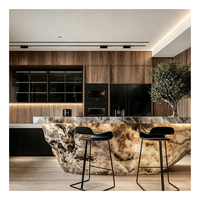 Ensemble complet d'armoires de cuisine en mélamine de style moderne Runwood
