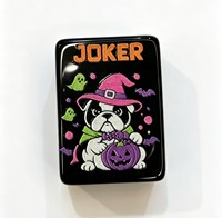 Tuiles de Mahjong Winmax Halloween Bouledogue Français |   Jeu de Mahjong Spooky Dog |   Carrelage en caoutchouc naturel pliable et portable pour le divertissement