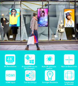 Custom Size Restaurant <strong>Menu</strong> Display Brightness Automatic <strong>Adjustment</strong> Digital Display 1080p Indoor HD LCD Touch Screen - Product Image 2