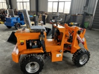 Mini Backhoe Loader Diesel/Listrik Roda Kecil untuk Pekerjaan Konstruksi