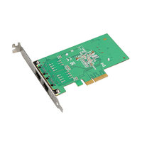 Puerto dual Intel I350 10/100/1000Mbps adaptador de servidor tarjeta Lan Pcie 4x Gigabit 2 puertos NIC adaptador de red para escritorio de perfil bajo