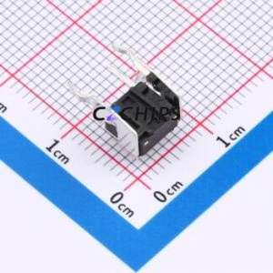 SMG-01Z-H050A1 Tactile Switch Bent Lead Through Hole-4P,7.5x7mm Switch Single Pole Single Throw Round Button 2.5N 7.5mm - Product Image 2