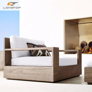 نوعية جيدة الحديثة أثاث خشبي خشبية خشب الساج L مجموعة في الهواء الطلق أريكة الخشب - Product Image 4