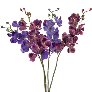 Orchidée <span class=keywords><strong>Vanda</strong></span> Artificielle 6 Fleurs en Soie Décoration Florale Maison Arrangements Floraux Bouquets Faits Main Floristerie Mariage Injection - Product Image 5