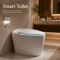 WC intelligent moderne de luxe à poser au sol, cuvette de toilette électronique automatique monobloc