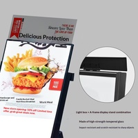 Outdoor Rechteckiger Aluminium Vollfarbiger Display-Bodenständer Leuchtender 10000 Lumen LED-Poster Werbe-Ultraflacher Gehärteter Leuchtkasten