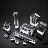 HBL K9 Cube de bloc de cristal vierge transparent Cube de cristal de presse-papiers gravé au laser 3D pour cadeaux artisanat de cristal