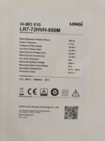 Panneau solaire monocristallin LONGi HiMO 10 645W 650W 660W 670W HPBC 2.0 LR7-72HVH pour la production d'énergie sur les toits commerciaux et résidentiels