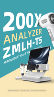 Analyseur de cuir chevelu intelligent portable AI, analyse des follicules pileux, analyse du cuir chevelu et des cheveux, microscope HD, appareil de test capillaire