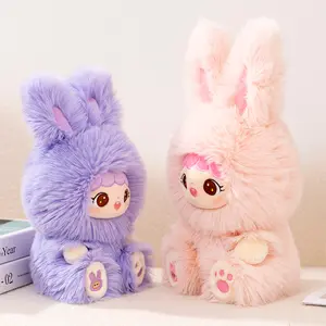 Hot Selling Stuffed Animal Toys Easter Bunny Toys Kawaii Easter Plush Rabbit Colorful Long-Ear Rabbit Cut Plush Toys for Kids