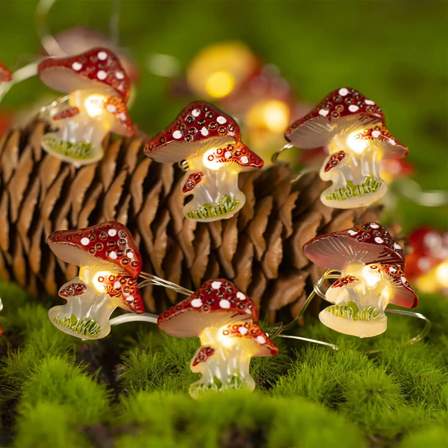 Indoor Decor Mushroom LED String Lights Battery Powered Princess Fairy Lights For Wedding Party