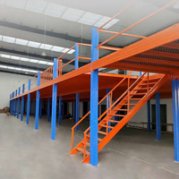 Plateforme de stockage multi-niveaux en acier robuste, structure en acier laminé à froid, revêtement en poudre