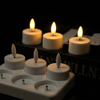Ensemble de bougies chauffe-plat LED à télécommande en plastique en gros, rechargeables, sans flamme, écologiques, recharge USB, décoration de la maison