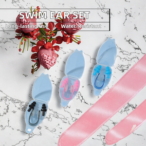 पेशेवर वाटरप्रूफ सिलिकॉन नाक क्लिप और इयरप्लग सेट वयस्कों के लिए हड्डी चालन स्विमिंग इयरप्लग सेट करता है - Product Image 5