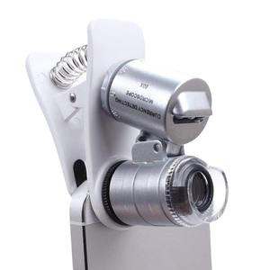 60X هاتف محمول مكبر Loupe مجهر بأشعة تحت البنفسجية عالمي مع مصباح LED صغير بمشبك ضوء أشعة تحت البنفسجية - Product Image 6