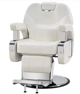 Good Quality White Heavy Duty Hydraulic Pump Barber Chairs Beauty Spa Equipment Hairdressing Styling Chair