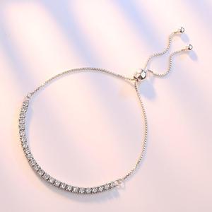 2026 Classic Full Diamond Silver <b>Ball</b> Drawstring Trendy Party Women Luxury Shiny 4mm Zircon Crystal Tennis <b>Bracelets</b> - Product Image 3
