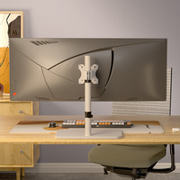 Nouveau support de moniteur HILLPORT VESA, base pour écran de 14 à 38 pouces, 75x75, 100x100, métal, pivotant à 180 degrés, blanc, 2-10 kg, DZ42W