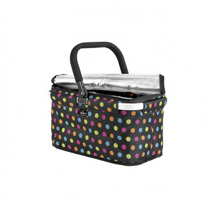 Cesta de Compras Térmica Falko con Diseño de Puntos Coloridos para Bicicleta - Product Image 2