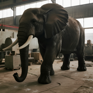 Mô hình voi hoạt hình kích thước cuộc sống tùy chỉnh để sử dụng trong nhà cho triển lãm vườn thú không gian công cộng trung tâm mua sắm & Nhà chơi - Product Image 4