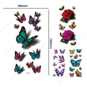 Autocollant de <span class=keywords><strong>tatouage</strong></span> floral imperméable à l'eau, <span class=keywords><strong>tatouage</strong></span> <span class=keywords><strong>temporaire</strong></span> à transfert d'eau, <span class=keywords><strong>tatouage</strong></span> corporel sexy personnalisé, autocollant de <span class=keywords><strong>tatouage</strong></span> - Product Image 2