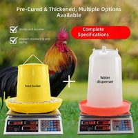 Seau d'alimentation et abreuvoir automatique pour poulets, canards, oies, design rond épaissi, 500g