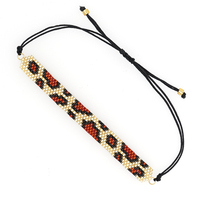 Bracelet miyuki imprimé léopard, pièces, en perles de rocaille, vente en gros